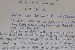 Người mẹ viết thư cảm ơn công an vì giúp tìm lại sách vở cho con gái