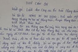 Mẹ viết thư cảm ơn Công an tận tình tìm lại túi xách cho con gái