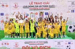 SLNA bảo vệ thành công chức vô địch giải U9 toàn quốc 2022