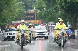 Công an Cao Bằng ra quân bảo đảm trật tự an toàn giao thông