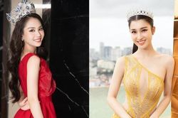 Hoa hậu Mai Phương yêu kiều với váy đỏ rực, 'Á hậu mặt mộc' Phương Nhi diện váy xẻ vòng 1 quyến rũ