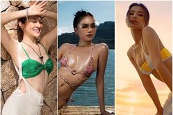 Mỹ nhân Việt 'náo loạn' MXH bằng loạt ảnh bikini nóng bỏng dịp nghỉ lễ