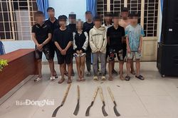 Kịp thời ngăn chặn nhóm thanh niên chuẩn bị hung khí để hỗn chiến