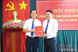 Hội nghị công bố Quyết định của Ban Thường vụ Tỉnh ủy về công tác cán bộ