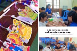 Tái chế chai nhựa thành đèn trung thu tặng trẻ em nghèo