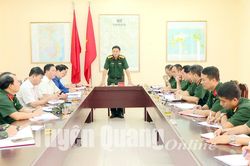 Kiểm tra công tác chuẩn bị diễn tập Khu vực phòng thủ huyện Lâm Bình năm 2022