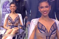Miss Grand Saraburi 2023: Thí sinh thi Hoa hậu có màn trình diễn váy dạ hội... trên xe lăn
