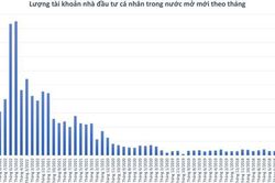 Nhà đầu tư cá nhân đã 'chán' chứng khoán, số tài khoản mở mới tiếp tục giảm sốc trong tháng 8