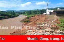 Sạt lở tại ngòi Lạt, xã Tu Vũ