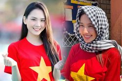 Hội hoa hậu nổi tiếng nhất Việt Nam đụng áo cờ đỏ sao vàng