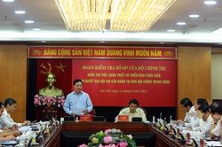 Đoàn Kiểm tra của Bộ Chính trị làm việc với Ban Nội chính Trung ương