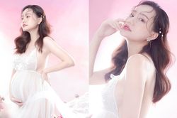 'Mẹ bầu hot nhất VTV' tung bộ ảnh đẹp như nàng thơ cận ngày lâm bồn