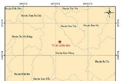 Huyện Kon Plông ở Kon Tum lại xảy ra 2 trận động đất