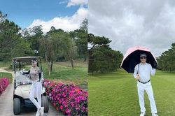 Lộ hình ảnh Phương Oanh và Shark Bình tay trong tay đi chơi golf sau 'bão dư luận'