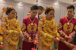 'Khổ' cho cô dâu ngày cưới, đeo vàng muốn gẫy cổ