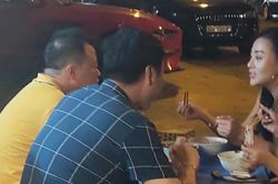 Bắt gặp Shark Bình ngồi ăn vỉa hè với diễn viên Phương Oanh