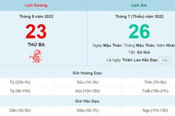 Lịch âm 23/9, xem lịch thứ Sáu ngày 23 tháng 9 năm 2022 là ngày tốt hay xấu?