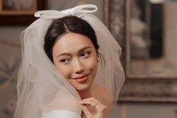 Rò rỉ loạt ảnh Diệu Nhi thử váy cưới xinh như công chúa