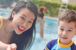 MC Hoàng Oanh 'tan chảy' vì hành động ngọt ngào của quý tử đầu lòng