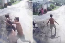 Để ô tô chèn vào đống cát ven đường, tài xế bị nhóm người 'hổ báo' xông ra đánh hội đồng