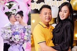 Phương Oanh sinh nhật tuổi 33, được Shark Bình hôn má