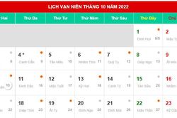 Tổng hợp ngày tốt ngày hoàng đạo tháng 10 Dương lịch năm 2022 (tháng 9 Âm lịch)