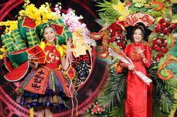 Tết cổ truyền, đám cưới miền Tây 'tràn' vào thiết kế National Costume tại Miss Grand VN: Rực rỡ sắc màu