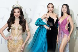 2 nàng hậu Miss Grand Thailand thả dáng tại chung khảo Miss Grand VN: Không lấn át nổi Thùy Tiên