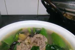 Canh rau nấu cua đồng