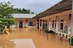 Hơn 300 trường học ở Nghệ An cho học sinh nghỉ học do mưa lớn, ngập sâu