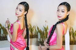 Hết đen sang chảnh, Bảo Ngọc chuyển sang outfit hồng ngọt ngào: Đã đủ 'chặt đẹp' đối thủ?