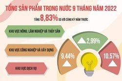 Kinh tế 9 tháng năm 2022: GDP tăng cao, lạm phát vẫn được kiểm soát tốt