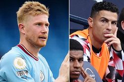 De Bruyne xin áo của Ronaldo sau trận derby thành Manchester