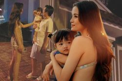 Ông Cao Thắng bế Winnie đón Đông Nhi sau khi chạy show về, con gái nói một câu khiến mẹ 'sung sướng'