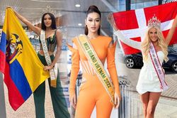 Thí sinh Miss Grand 2022 bung lụa tại sân bay: Thiên Ân rực sáng, lấp lóe hi vọng giật crown