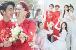 Dàn Hoa hậu - Á hậu góp mặt trong lễ ăn hỏi của Phương Nga và Bình An