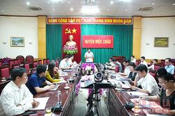 Tổ công tác 1169 làm việc với UBND huyện Mộc Châu