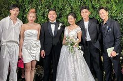Khả Như thả dáng nuột nà chặt đẹp cô dâu Liêu Hà Trinh, Jun Phạm - Ngô Kiến Huy 'phân thân' đi ăn cưới