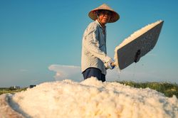 Nhọc nhằn trên cánh đồng muối lớn nhất miền Bắc