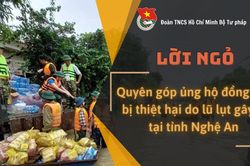 Thanh niên Bộ Tư pháp quyên góp ủng hộ đồng bào miền Trung