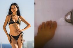 Netizen xót xa khi nhìn thấy Á hậu Bảo Ngọc 'khoe' bàn chân đầy thương tích sau phần thi áo tắm