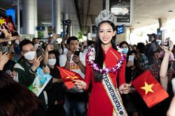 Những hình ảnh đầu tiên của tân 'Hoa hậu Liên lục địa' Bảo Ngọc khi trở về Việt Nam