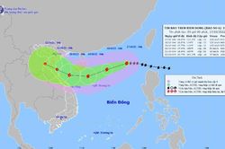 Bão số 6 giật cấp 14 cách Hoàng Sa hơn 700km