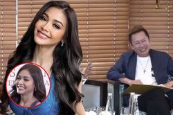 Hoa hậu Engfa Waraha 'cười trừ' trong lúc phỏng vấn kín, ngài Nawat 'nhắc tuồng' hết mấy câu
