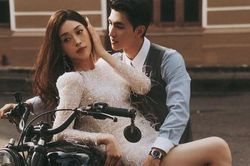 Phương Nga diện váy cưới ngắn bó sát