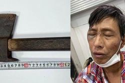 Đối tượng HIV đâm người bị thương, vung rìu chống trả cảnh sát khi bị truy bắt