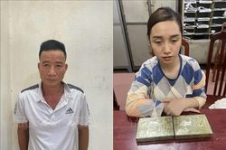 Bắt quả tang cặp vợ chồng mua bán trái phép 2 bánh heroin