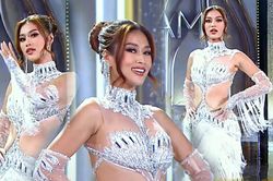 Thiên Ân lấp lánh, hào quang bủa vây với váy dạ hội: Fan vỡ òa vì giải cứu thành công khỏi 'son đỏ'