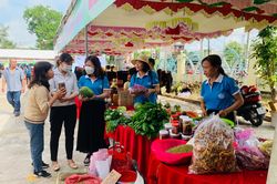 Krông Pa: 20 gian hàng tham gia phiên chợ giao lưu-kết nối sản phẩm nông sản an toàn