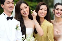 Nhan sắc Hoa hậu Đỗ Mỹ Linh gây chú ý trong hôn lễ của Phương Nga - Bình An
